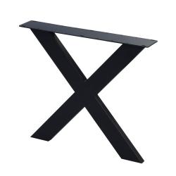 Tischbein X schwarz Höhe 72 cm (profil 10 x 4)