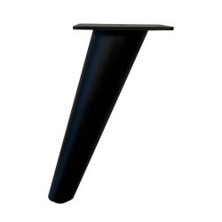 Schwarzes Retro-konisches Möbelbein 18 cm