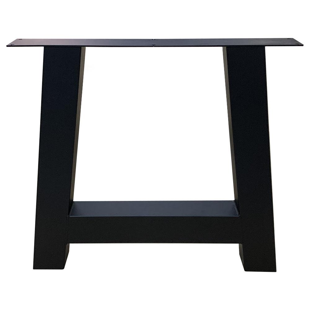 Tischbein A schwarz Höhe 72 cm mit verstellbaren Füßen (10 x 10 cm)