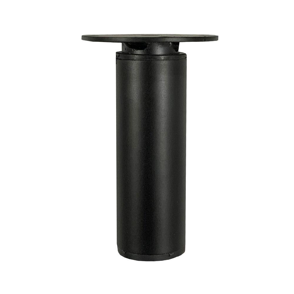 Rundes verstellbares schwarzes Möbelbein 9,5 cm