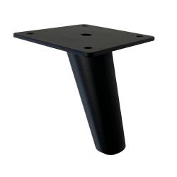 Schwarzes Retro-konisches Möbelbein 10 cm