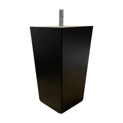 Möbelfuß schwarz vierkant Holz Höhe 14 cm (M8)