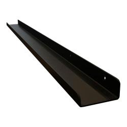 Massives Wandregal aus schwarzem Stahl, Breite 120 cm